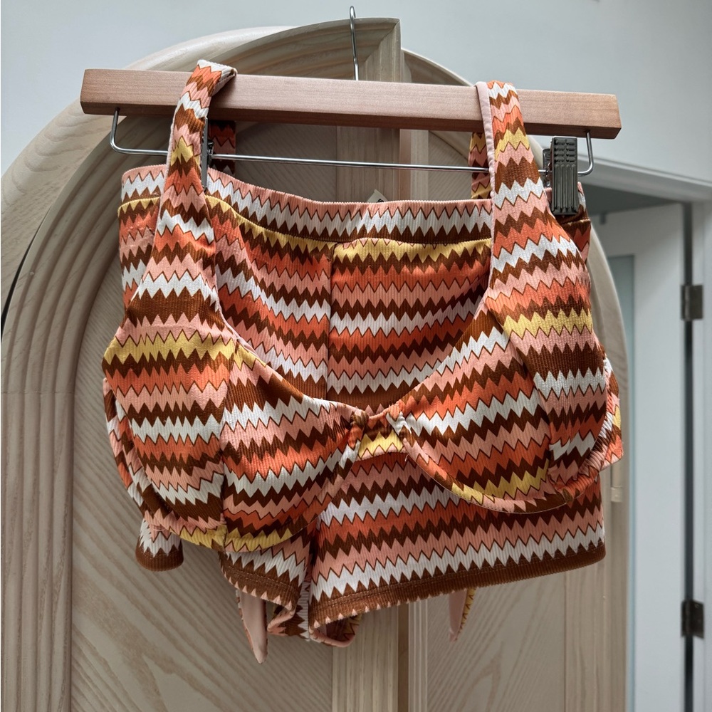 Groovy Stripe Zigzag Bikini Set in Warm Tones Dippin’ Daisy’s